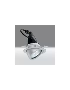 Iguzzini pixel large round recessed spotlight gray 35-50-100w pg12-1 orient ø195x173 - 3 8130 015 0