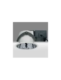 Iguzzini recessed spotlight system 44 with 2x7w g23 reflector white//aluminium w//power supply 3 8147 039 0