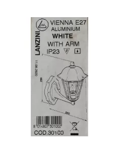 Lanzini 30100 viena brazo blanco todo 100w e27