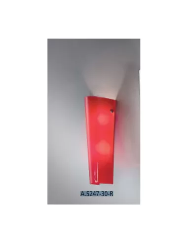 Rossini a 5247-30-r wall lamp with colored glass (red) 2x40w e14