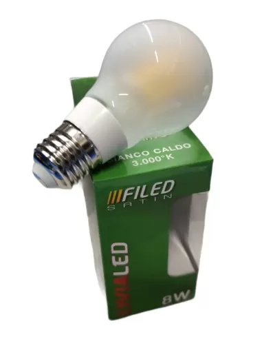 Arteleta sfl8 ww sfera satinata led e27 8w 3000°k bianco caldo