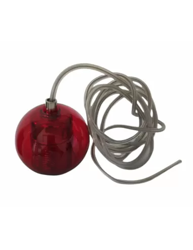 De Majo Gemma SparesferaCrist Rouge avec câble de support de lampe chromé E27