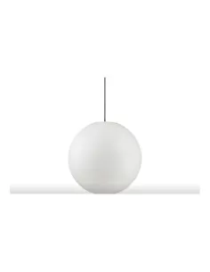 Fontana arte 5102//1an sospensione asta rigida in alluminio con sfera bianco opale d 30