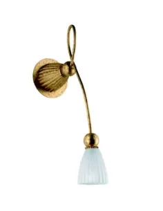 Terzani 0e70af63a3f rose tulipe lampada parete struttura oro vetro bianco e14 60w