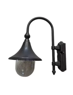 Ghidini 652//tn black wall lamp 1x60w e27 monaco series