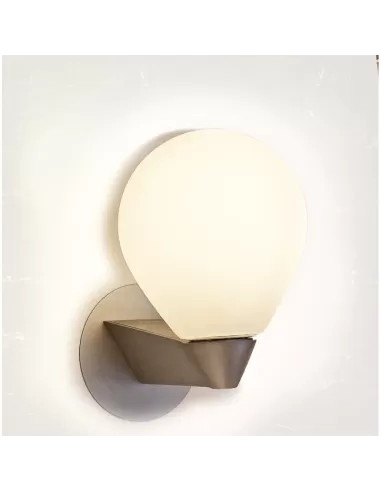 Lucitalia 05550 19 dama wall lamp e14 max 60w satin glass aluminum structure