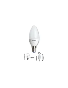 Lampo ol30ecoe14bc lámpara led 4 5w e14 230v 3000k oliva