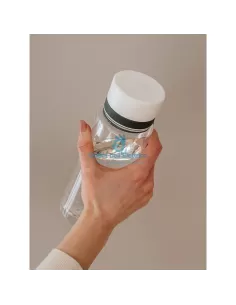 Bouteille d'eau en plastique sans BPA Equa 600ml blanche