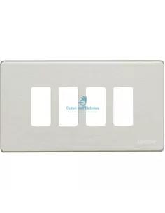 Placa de aluminio Bticino 504/4/AL Magic 4p