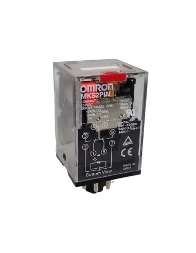 Omron mks2pinac110-240 rele-2spdt10a//110ac octalpulsprovled- mks2pin