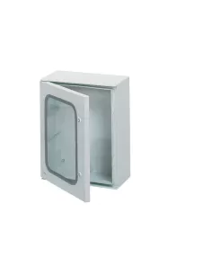 Hager puerta cuadrada orion plus poliéster transparente 350x300x160