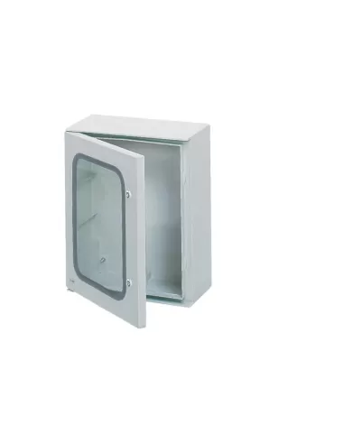 Hager puerta cuadrada orion plus poliéster transparente 350x300x160