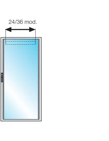 Abb pv0600 Glastür x str 600x600mm 24mod (hxl)