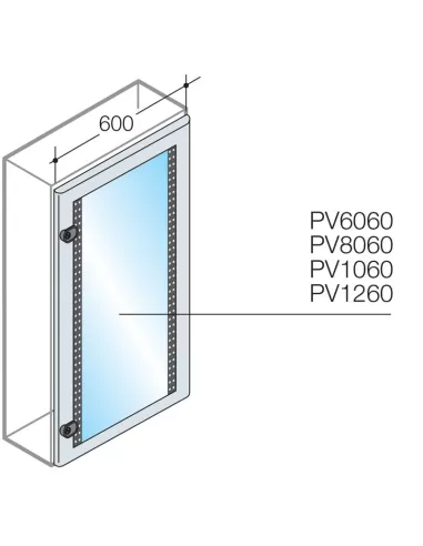 Glastür 1000x600mm (hxl)