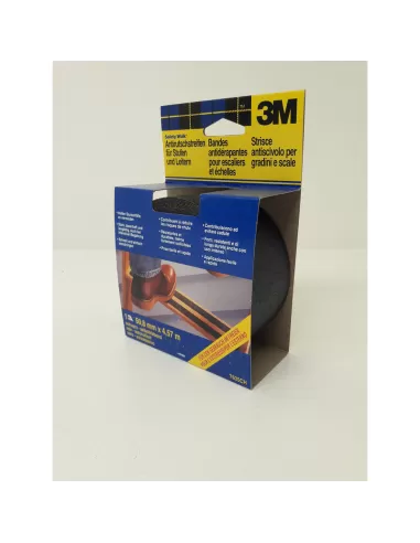 3m 70070594612 7635ch strisce antiscivolo su gradini e scale conf 1 rotolo 50,8mm 4,57m