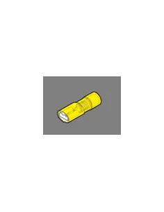 Cembre gf-f608-p yellow female coupling 6.35x0.8 fully insulated
