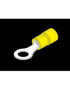 Cosse de câble à œillet jaune Cembre gf-m3 avec trou de vis de 3 mm en pvc