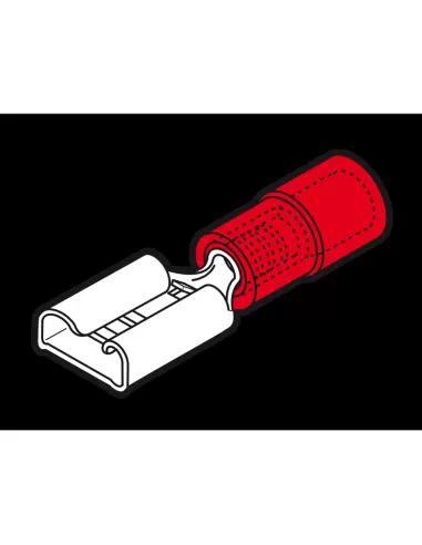Cembre RF-F405 roter weiblicher Steckkabelschuh 4,8x0,5 RF-F405
