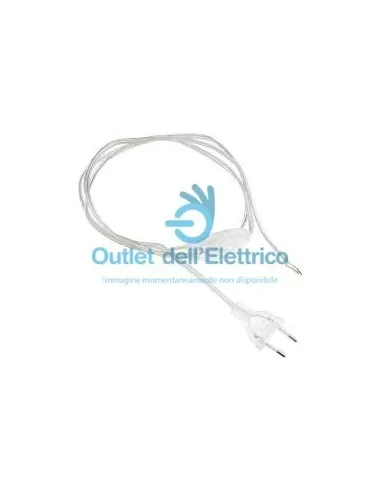 3021/200 Cableado bipolar blanco 2m con clavija y 2x0,75 int