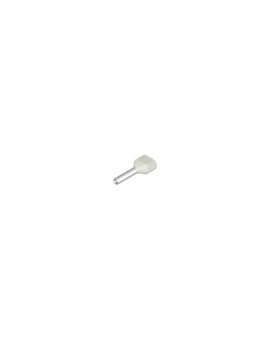 Weidmuller 9037230000 h0,75/14 zh w punta de terminal doble, 11 mm, 8 mm, blanco