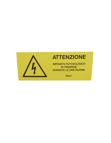 Photovoltaic system warning sign sticker 330x125