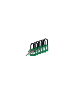 Brady sfty cadenas acier 38mm vert sha (kit 6pcs)