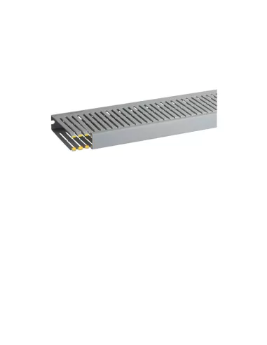 Bocchiotti b00846 t1-en 25x100 canal t1-en avec module co-extrudé souple 10 emplacements 4 gris