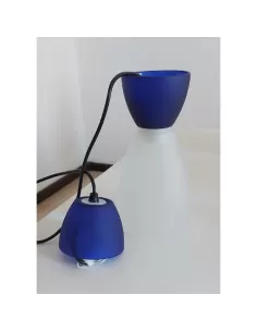 Lampada sospensionevetro d 15 satinato blu m sos nera e27 s62