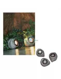 Imex LL/003/3 Set de 3 piedras con LED y transformador