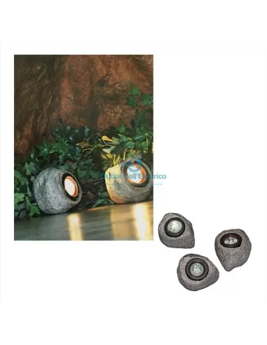 Imex LL/003/3 Set de 3 piedras con LED y transformador