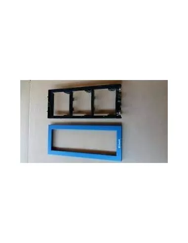 Comelit 3311//3b 3-module powercom series frame with blue frame