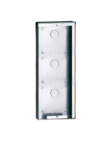 Comelit 3316//3 Caja de pared de acero inoxidable de 3 módulos