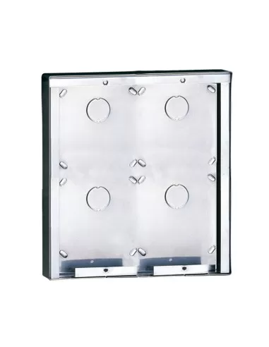 Comelit 3316//4 Caja de pared de acero inoxidable de 4 módulos