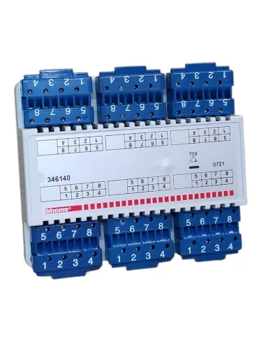 Bticino 346140 passive audio riser shunt for digital systems 1 input 5 outputs