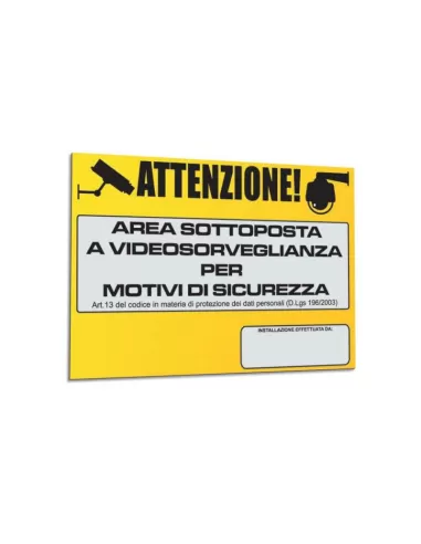 Hiltron tvtrg targa in metallo di segnalazione area