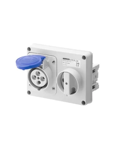 Gewiss prise horizontale verrouillée sans fond 3p t 16a 230v 9h sans base porte-fusible gw66105 verrouillée