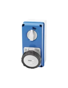 Gewiss IP67 interlocked socket with bottom 3p t 16A 500V 7h without interlocked gw66210n fuse holder base