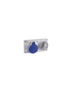 Toma con bloqueo horizontal palazzoli 2p t 32a 220v 6h ip44 con base portafusibles 494226 enchufes//tomas industriales