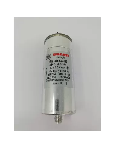 Ducati energia condensatore rifasam monofase 39 3 uf 2 5kvar 450vac 50 hz m12 d 55 416533150