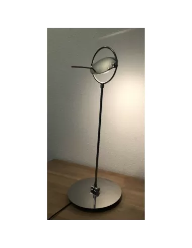 Fontana arte 3598cr nobi lampada da tavolo r7s alogena cromo lucido