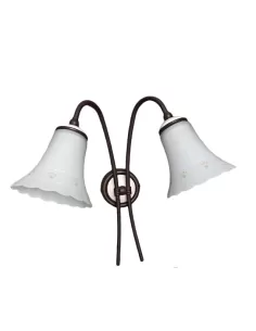 Antea luce 4714.2 marilyn mur cuir e14 2x40w verre satiné