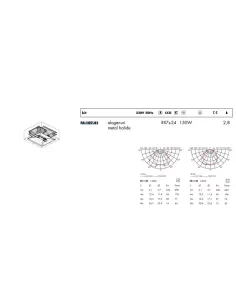 Viabizzuno F6 107 41 Cubo XL Kit RX7S-24 symmetrisches 150W Halogen