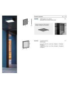 Viabizzuno f6 107 43 cubo 30 alette frangiluce inox satinato