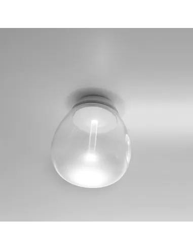 Artemide 1818010a empatia 26 wall/ceiling led 16w 3000k bianco diam 26cm ip20 vetro soffiato