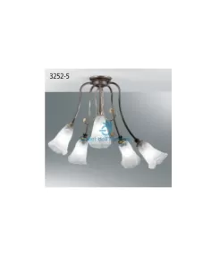 Rossini 3252-5 Ceiling ceiling 5 lights with glass 5x40w and 14