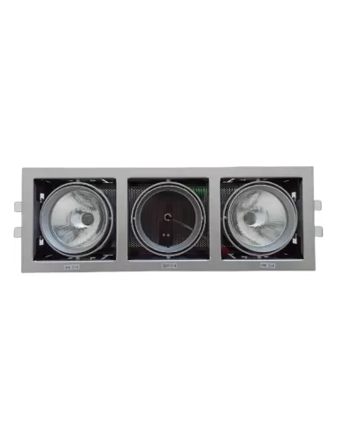 Domino 6090000 mercantia recessed gray rectangular 2x35/70 g12 1x50/100w g53 24°