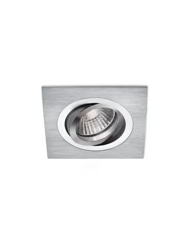 Gea luce gfa111 adjustable square recessed spotlight gu10 1x50w aluminium