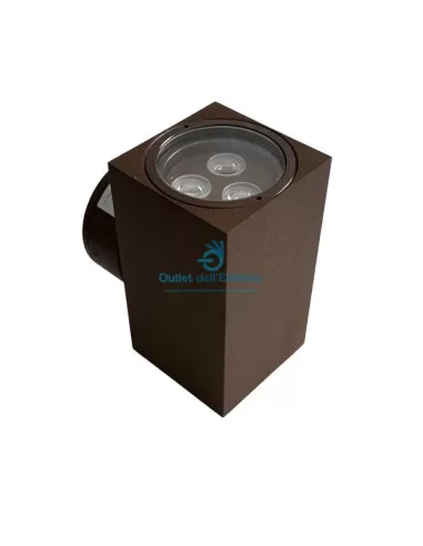 Linea light 88054w30uw30 flou 2 quadro 3 3led 1w alim corten