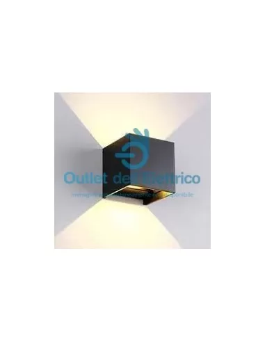 Cubo applique led 12W biemissione 3000K antracite  IP65