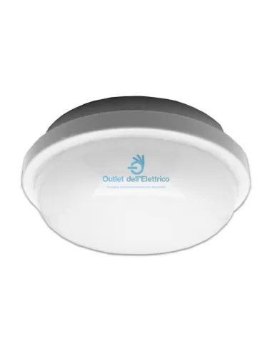 Noble led round ceiling light diam 16cm wall/ceiling led 15w 3000k 220v diff opal polycarbonate ip65